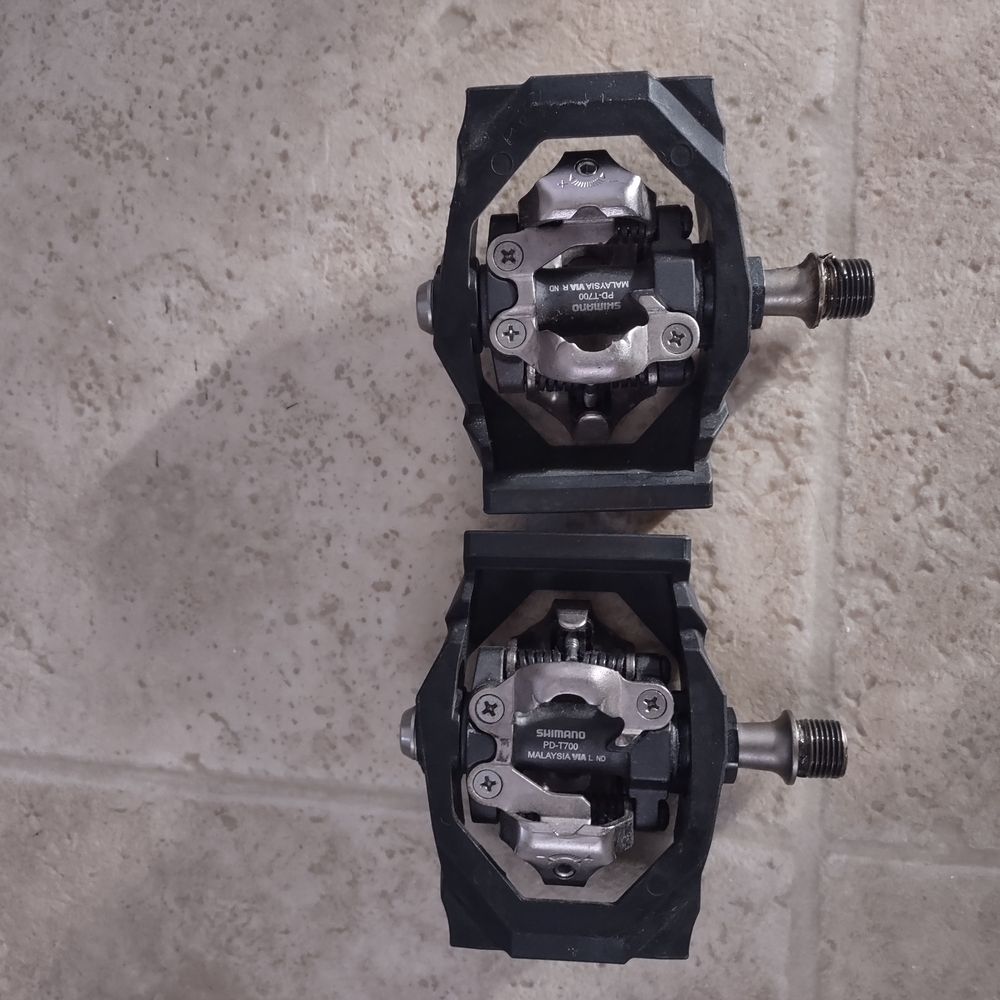 Shimano PD-T700 Click'R Black and Silver Bike Pedals
